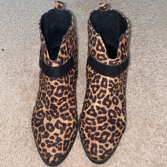 Cheetah Print Ankle Booties - Picture 2 of 5